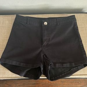 Black high waist shorts